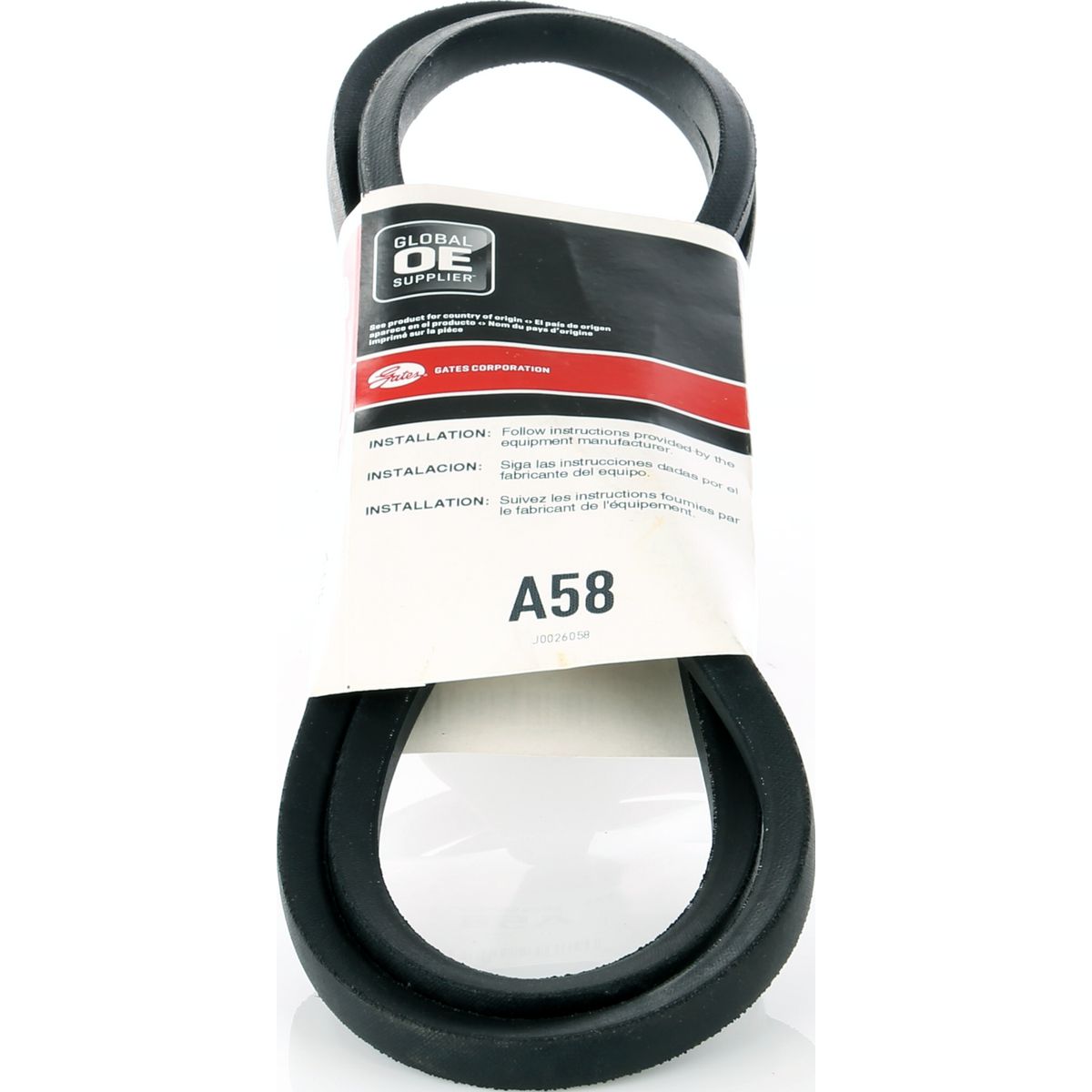Gates — Gates Fan Belt - V-Belt (A-Section) — part number A58