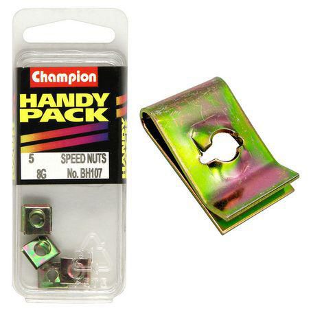 Champion Auto Parts — Champion Speed Nut Pack 8G x 13/32in. x 11/32in. — part number BH107
