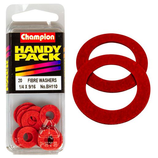 Champion Auto Parts — Champion Fibre Washers 1/32in. x 1/4in. x 9/16in. — part number BH110