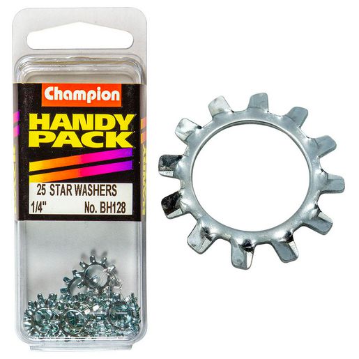 Champion Auto Parts — Champion Star Washers 1/4in. — part number BH128