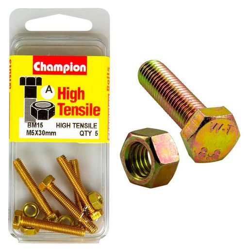 Champion Auto Parts — Champion Nut & Bolt Pack M5 x 30 — part number BM15