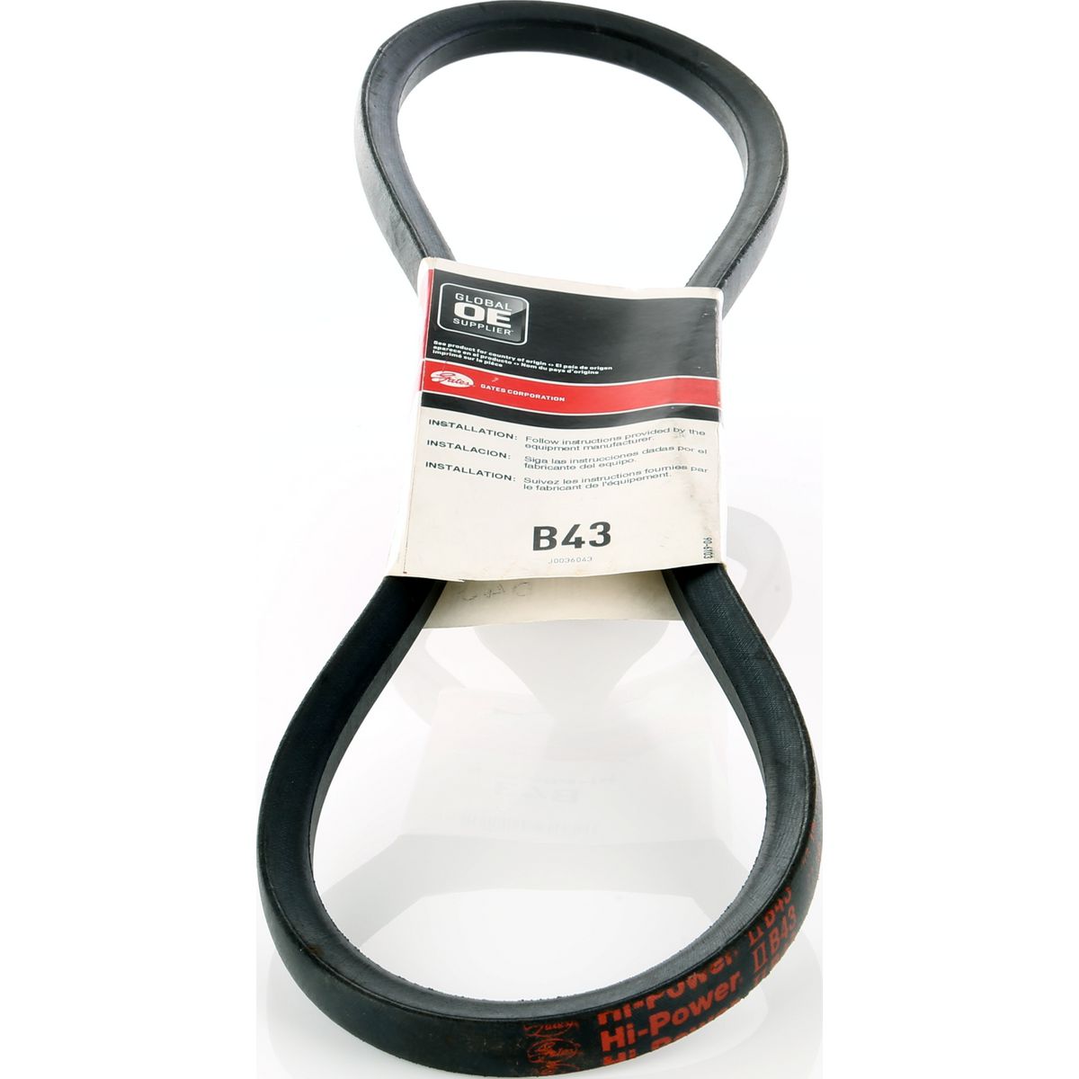 Gates — Gates Fan Belt - V-Belt (B-Section) — part number B43
