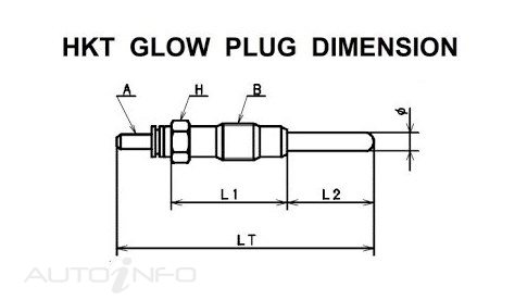 HKT GLOW PLUGS — HKT Glow Plug - Ceramic 11 V — part number CP-22
