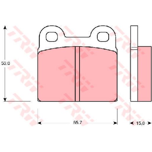 TRW — TRW Brake Pad Set (DB15) — part number GDB102