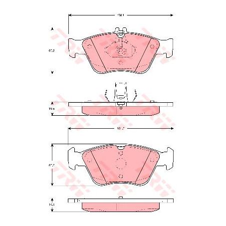 TRW — TRW Brake Pads Set (DB1330) — part number GDB1205