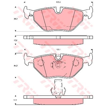 TRW — TRW Brake Pads Set (DB1334) — part number GDB1265