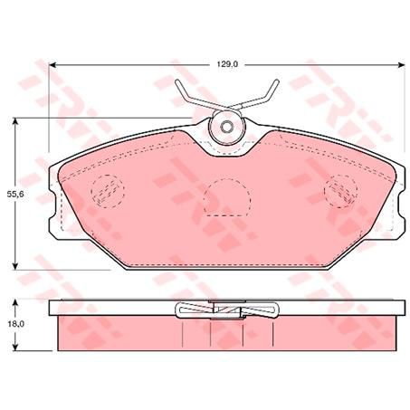 TRW — TRW Brake Pads Set (DB2029) — part number GDB1405