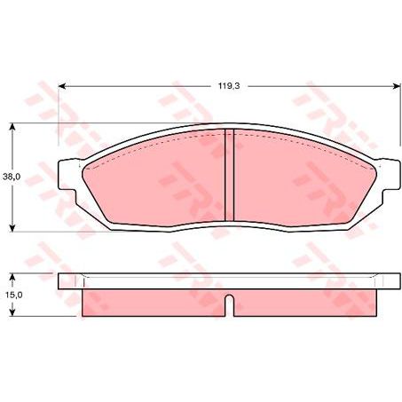 TRW — TRW Brake Pad Set (DB208) — part number GDB254