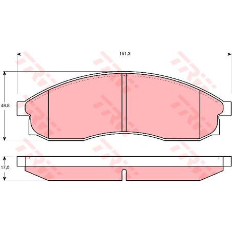 TRW — TRW Brake Pads Set (DB1308) — part number GDB3107