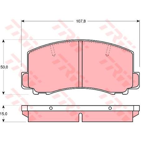 TRW — TRW Brake Pad Set (DB1103) — part number GDB312