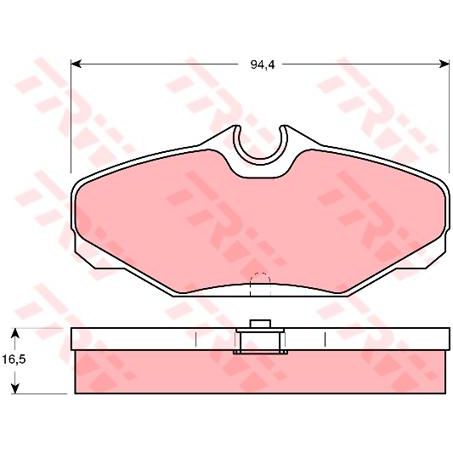 TRW — TRW Brake Pads Set (DB1319) — part number GDB4062