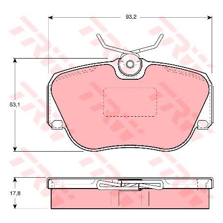 TRW — TRW Brake Pads Set (DB1256) — part number GDB817