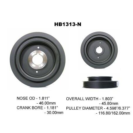 PBOND — Powerbond Harmonic Balancer — part number HB1313N