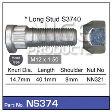Nice — Nice Products Wheel Stud And Nut — part number NS374
