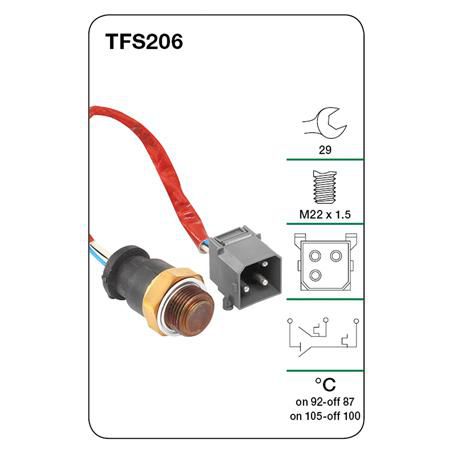 Tridon — THERMO FAN SWITCH — part number TFS206