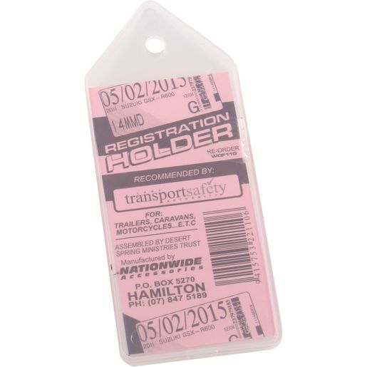 LEVEL — Registration Sticker Holder — part number WOF110