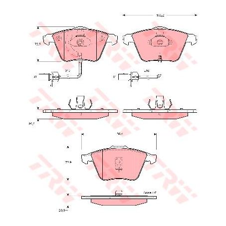 TRW — TRW Brake Pads Set Inc. Wear Sensor (DB1502) — part number GDB1528