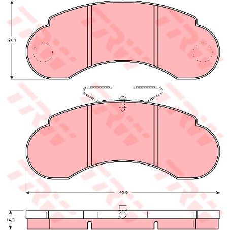 TRW — TRW Brake Pads Set — part number GDB1114