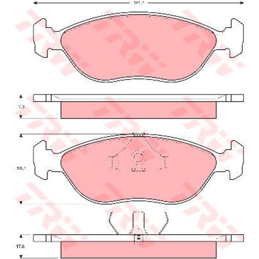 TRW — TRW Brake Pads Set — part number GDB1246