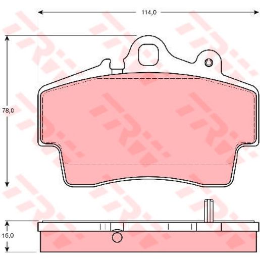 TRW — TRW Brake Pads Set (DB1444) — part number GDB1394