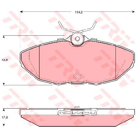 TRW — TRW Brake Pads Set — part number GDB1398