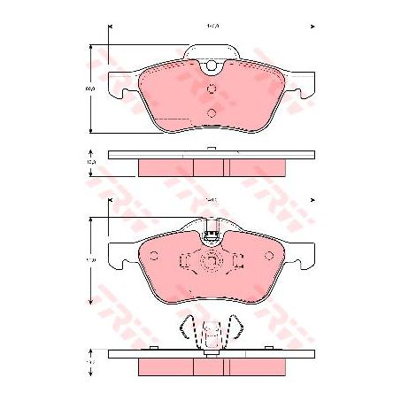 TRW — TRW Brake Pads Set (DB1500) — part number GDB1476