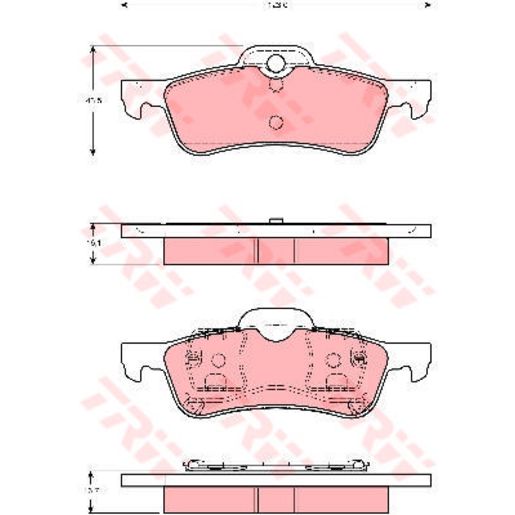 TRW — TRW Brake Pads Set (DB1501) — part number GDB1477