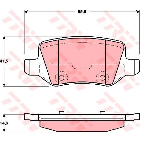 TRW — TRW Brake Pads Set (DB2020) — part number GDB1481