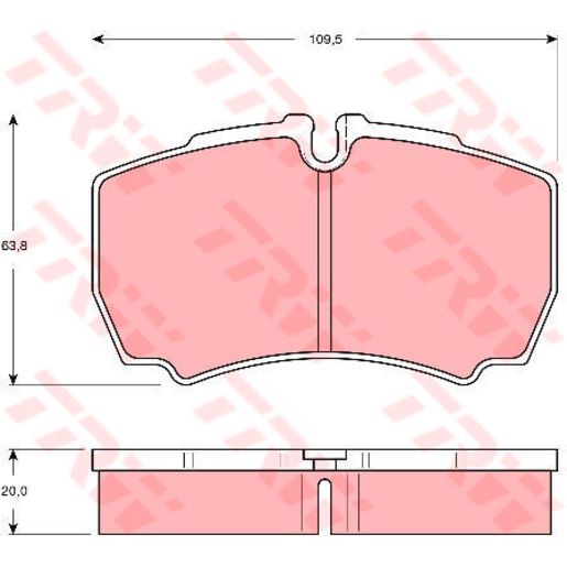TRW — TRW Brake Pads Set (DB1955) — part number GDB1535
