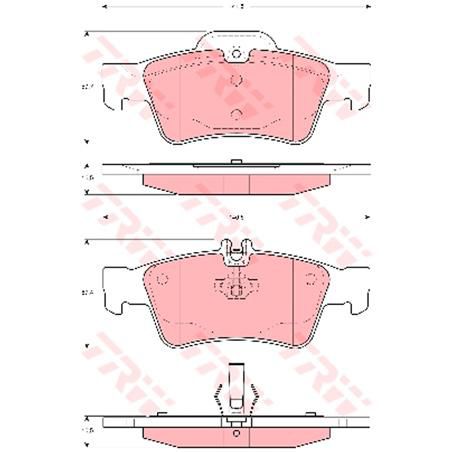 TRW — TRW Brake Pads Set (DB1657) — part number GDB1546