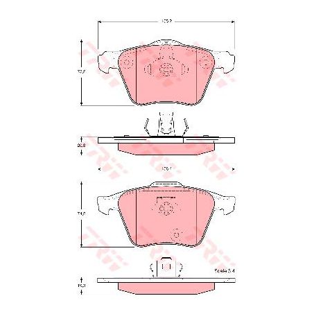 TRW — TRW Brake Pads Set (DB1658) — part number GDB1565