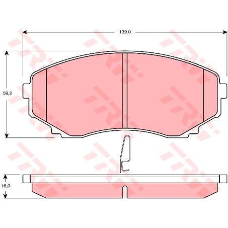TRW — TRW Brake Pads Set (DB1274) — part number GDB3255