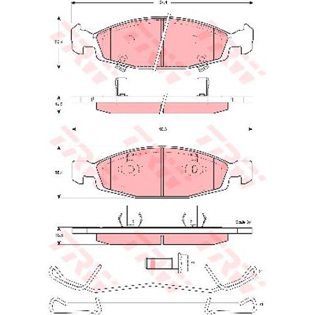 TRW — TRW Brake Pad Set Inc. Wear Sensor (DB1715) — part number GDB4120