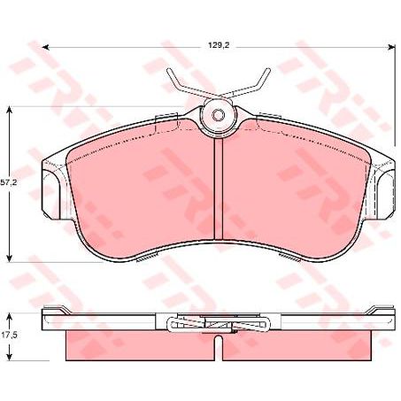 TRW — TRW Brake Pads Set (D1180) — part number GDB848