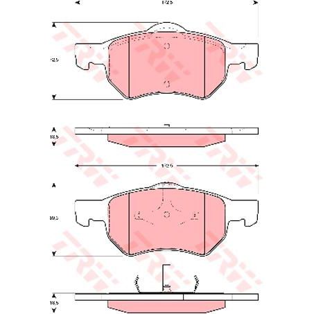 TRW — TRW Brake Pads Set (DB1848) — part number GDB4128