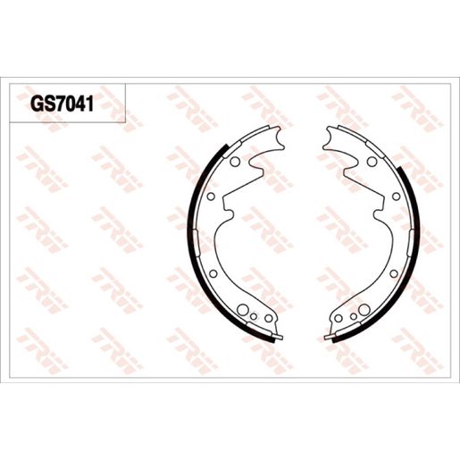TRW — TRW Brake Shoe 228.6mm x 40mm — part number GS7041YO