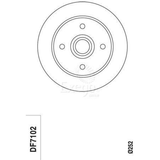 TRW — TRW Brake Rotor 252mm x 8.4 Min — part number DF7102S