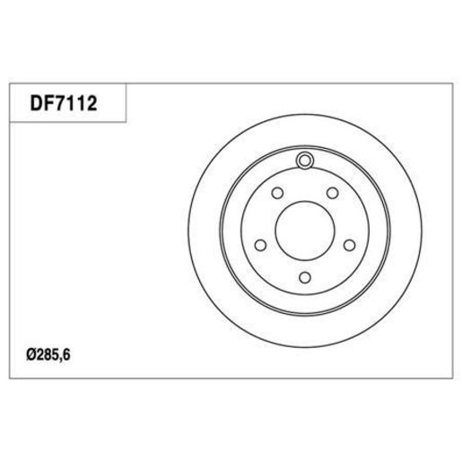 TRW — TRW Disc Brake Rotor 285.6mm x 16 Min — part number DF7112S