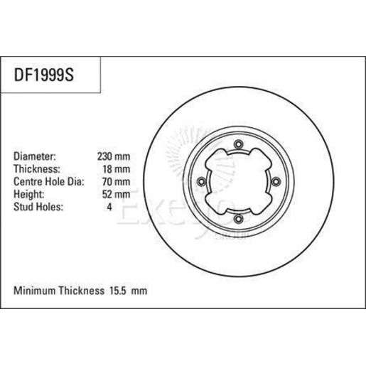 TRW — TRW Disc Brake Rotor DF1999S — part number DF1999S
