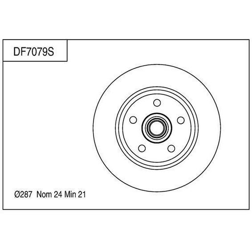 TRW — TRW Disc Brake Rotor DF7079S — part number DF7079S