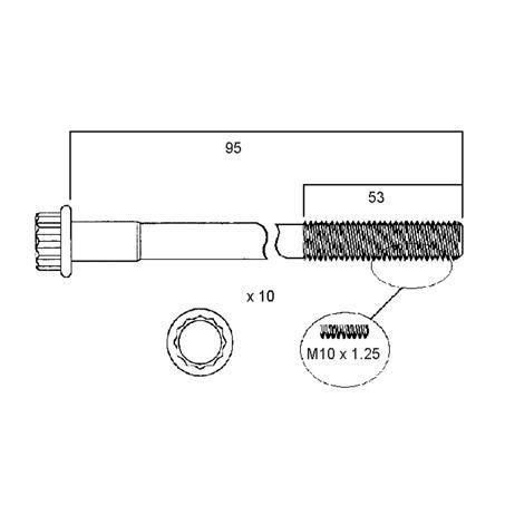 Permaseal — Permaseal Cylinder Head Bolt Set — part number HBS016
