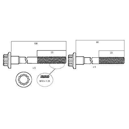 Permaseal — Permaseal Cylinder Head Bolt Set — part number HBS018