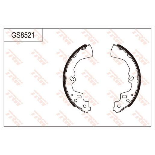TRW — TRW Brake Shoe 228.6mm x 42mm — part number GS8521YO