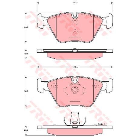 TRW — TRW Brake Pads Set (DB1522) — part number GDB1531