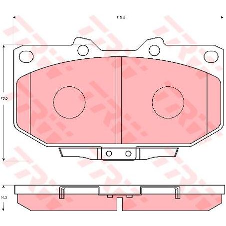 TRW — TRW Brake Pad Set — part number GDB7038YO
