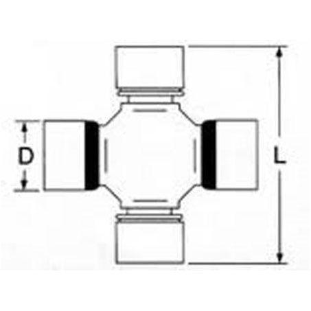GMB — UNIVERSAL JOINT(L=81.80MM D=27MM) — part number GUT25
