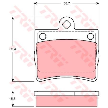 TRW — TRW Brake Pads Set (DB1418) — part number GDB1283