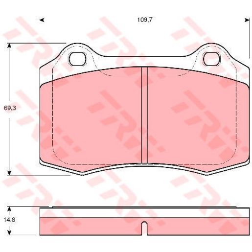 TRW — TRW Brake Pads Set (DB2011) — part number GDB1513