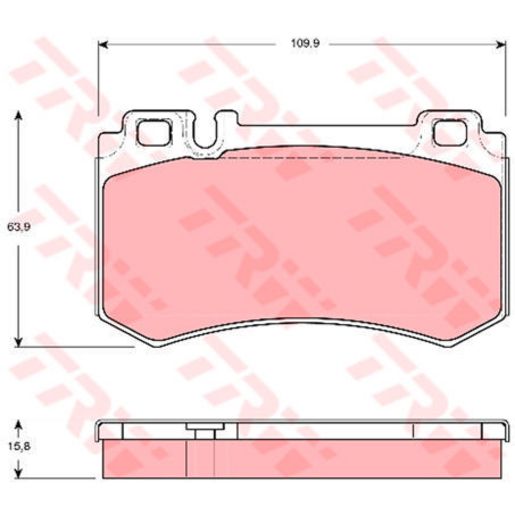 TRW — TRW Brake Pads Set — part number GDB1544