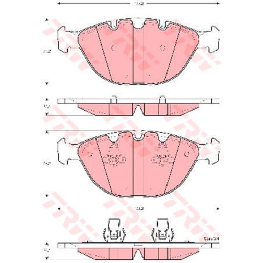 TRW — TRW Brake Pads Set (DB1495) — part number GDB1529